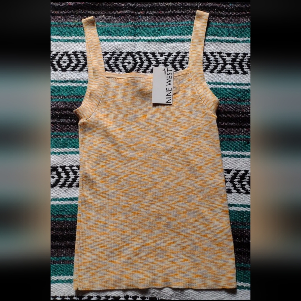 NINE WEST Junior's NWT Stretchy Ribbed Tank Top Size Small